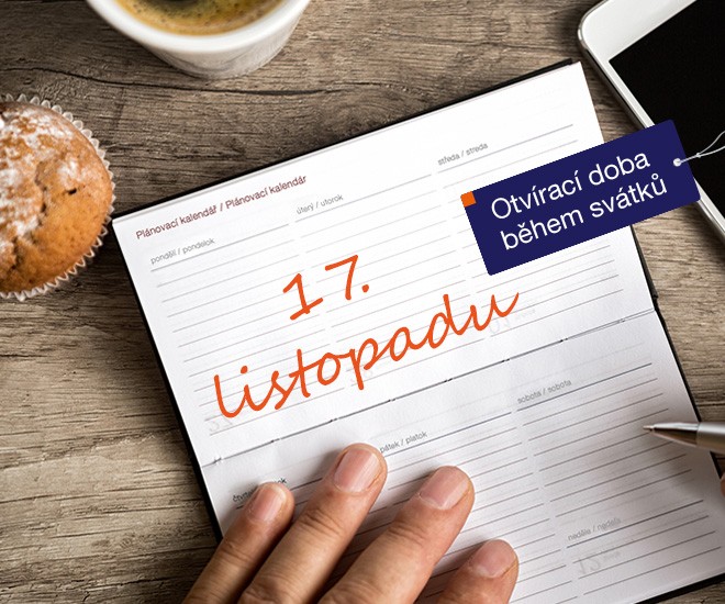 Jak budeme mít otevřeno ve svátek 17.11.